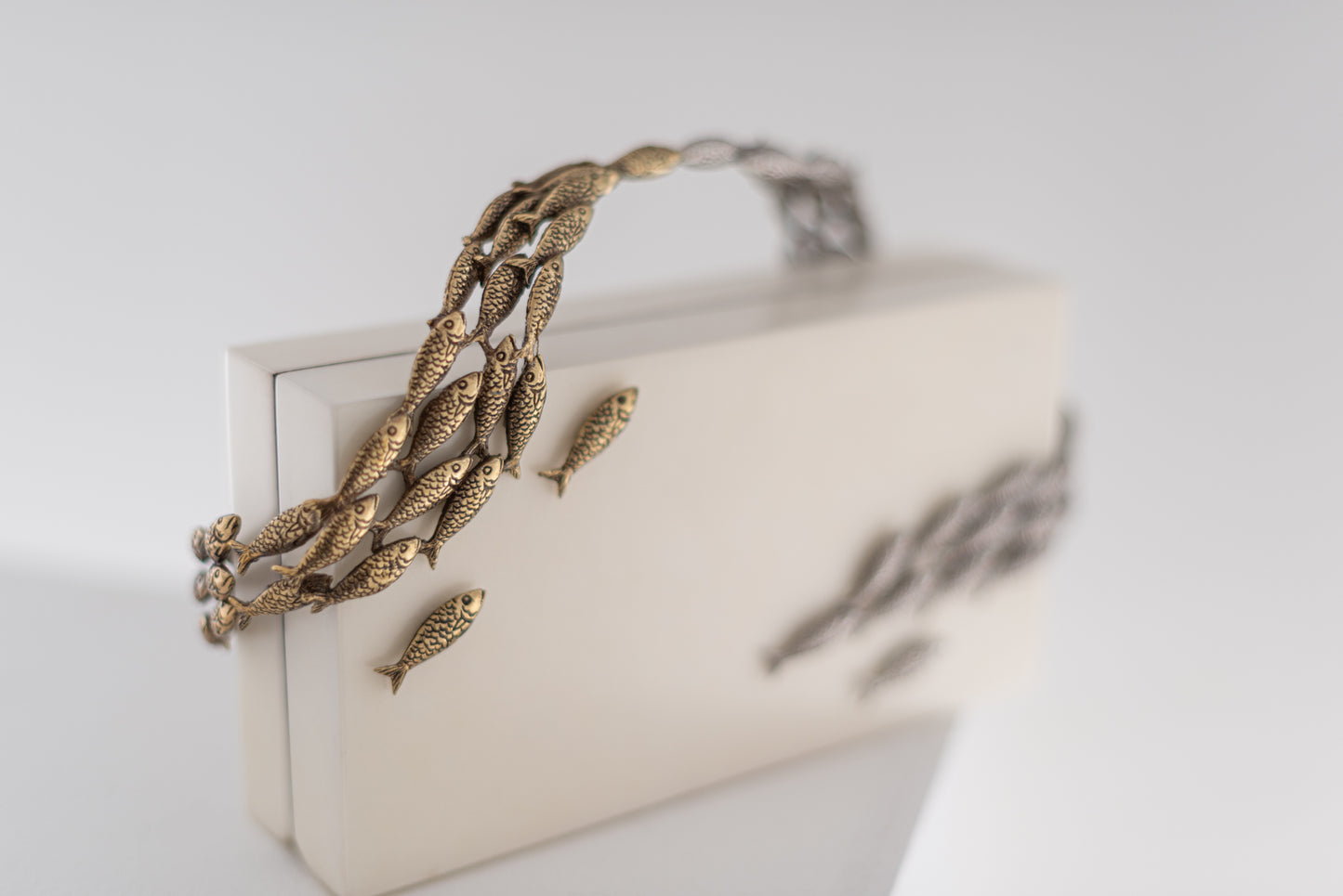 Oceania Minaudiere in White Parchment