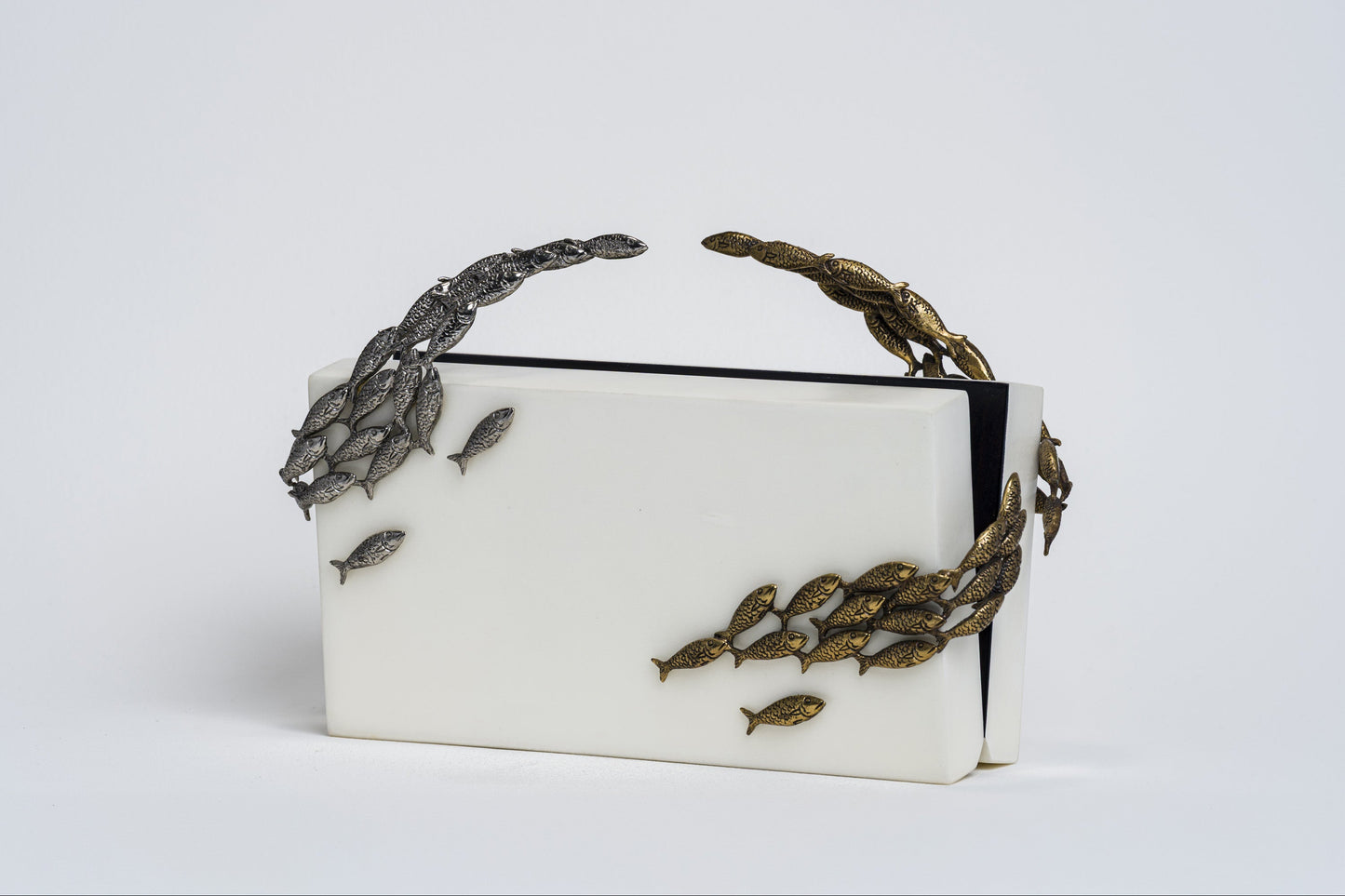 Oceania Minaudiere in White Parchment