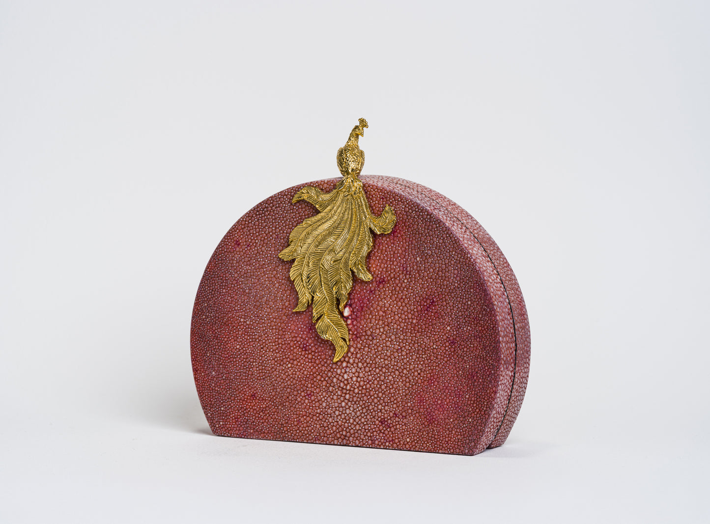 Phoenix Minaudiere in Magenta Shagreen