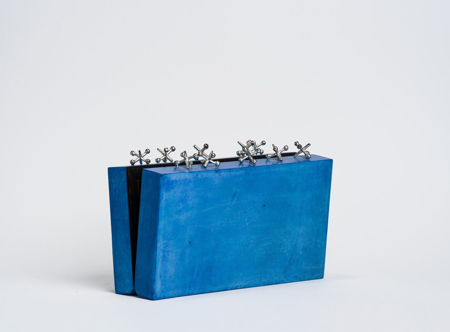 Kelvin Morales x Neil Felipp Minaudiere in Blue Parchment