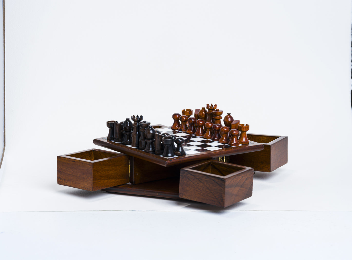 Mini Chess Set in Kamagong/Mahogany finished