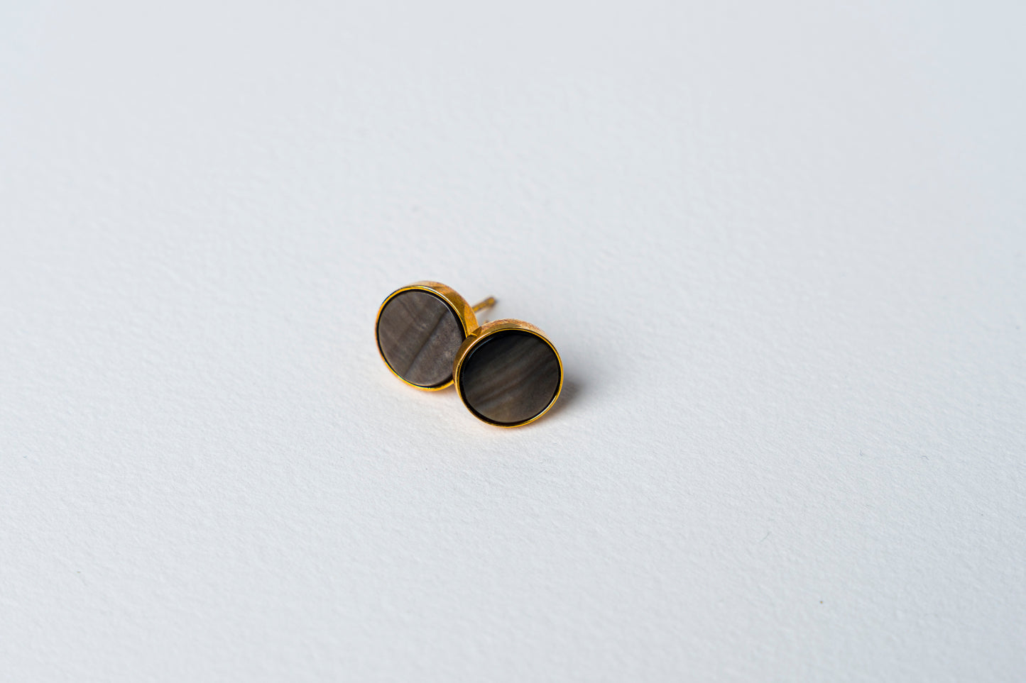 Black MOP Stud Earrings