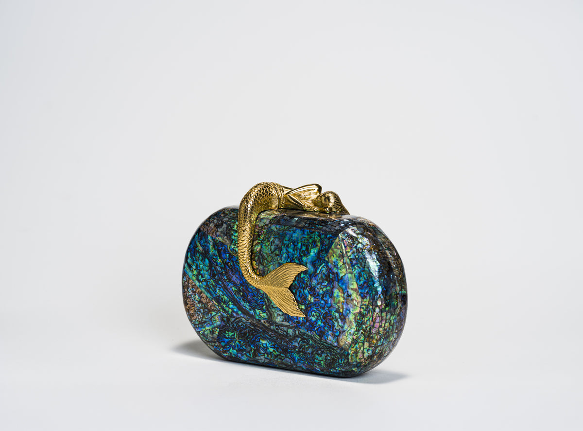 Siren Minaudiere in Paua Shell