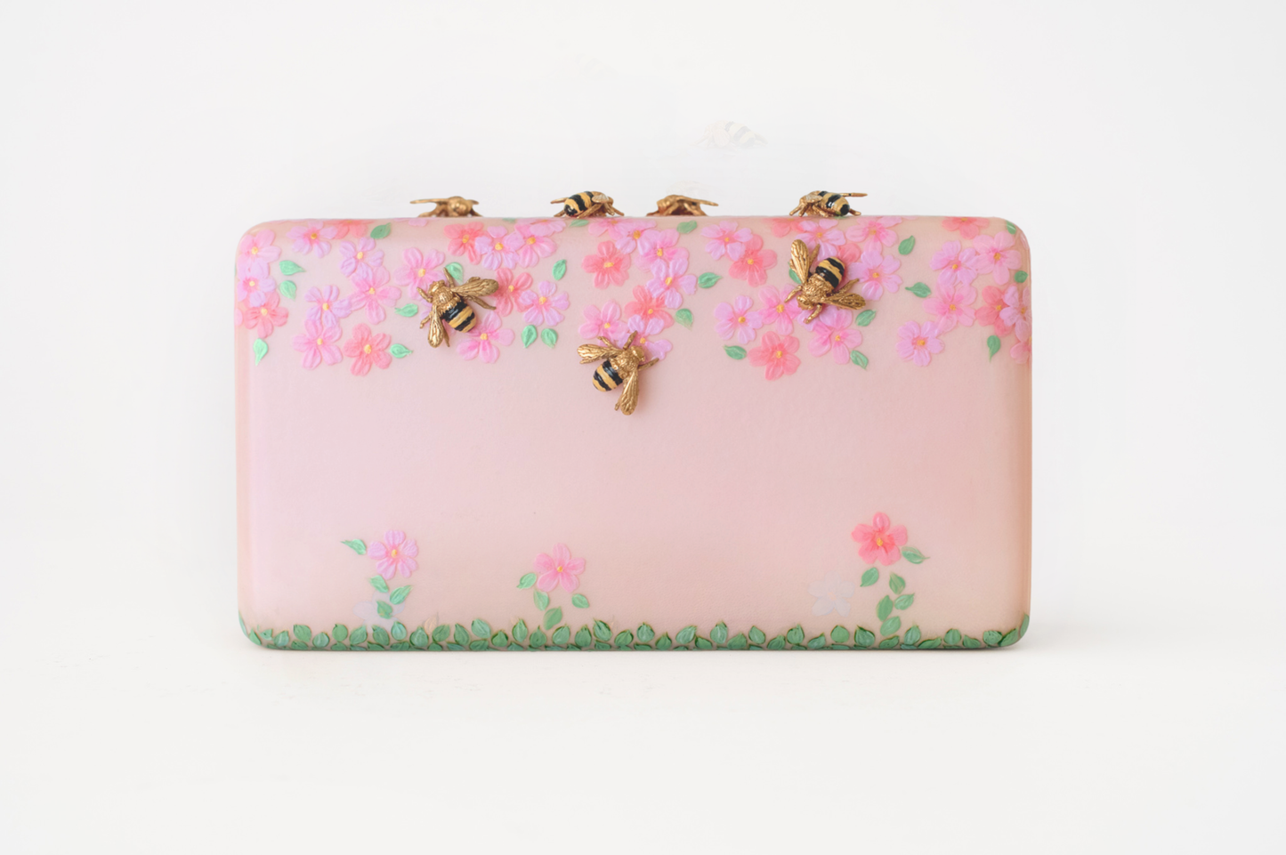 Sakura Minaudière in Pink Parchment