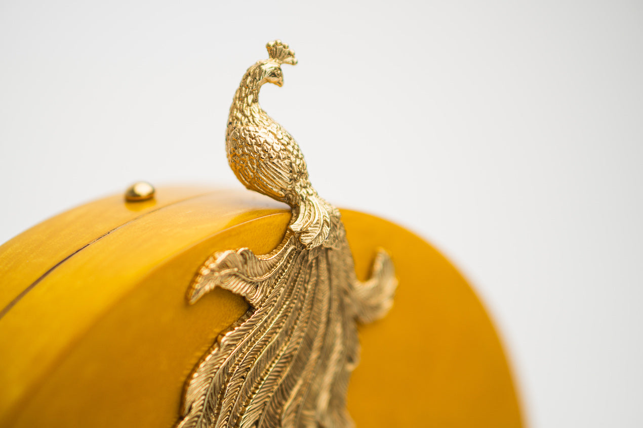 Phoenix Minaudiere in Gold Parchment