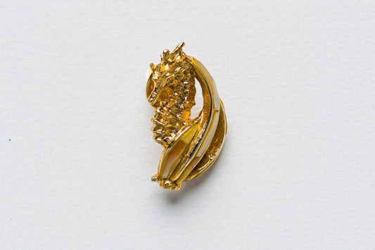 Triton's Brooch: Sea Horse in Yellow MOP Shell