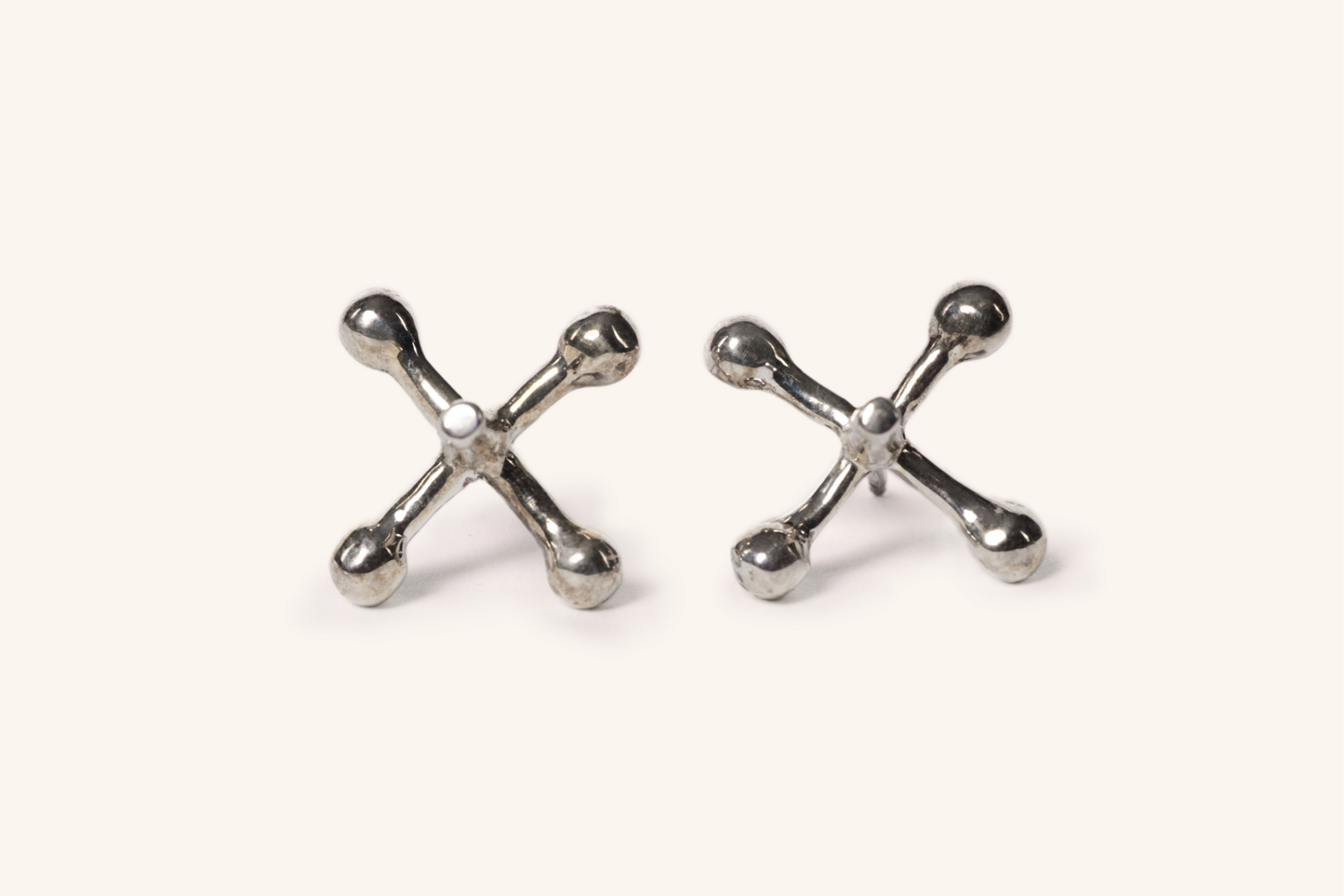 Jackstone Stud Earrings in Sterling Silver