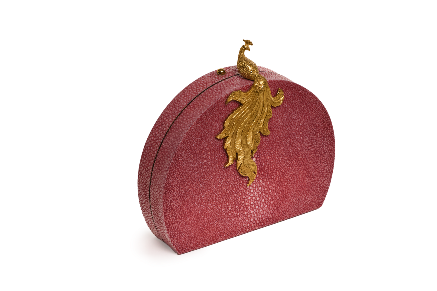 Phoenix Minaudiere in Magenta Shagreen