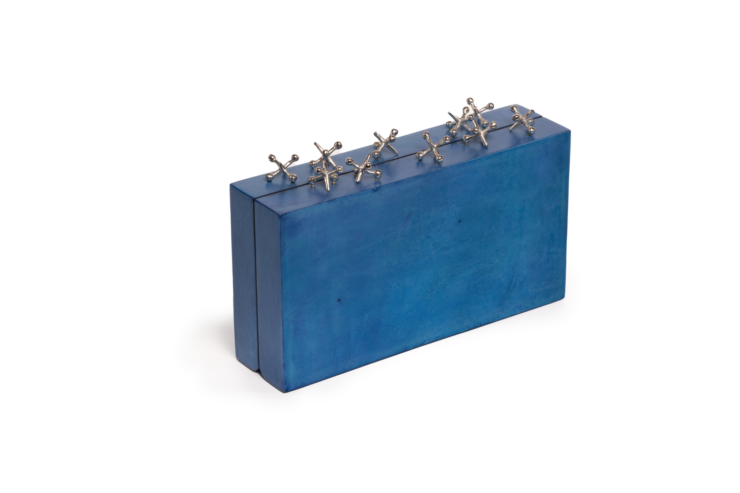 Jackstone Minaudiere in Blue Parchment