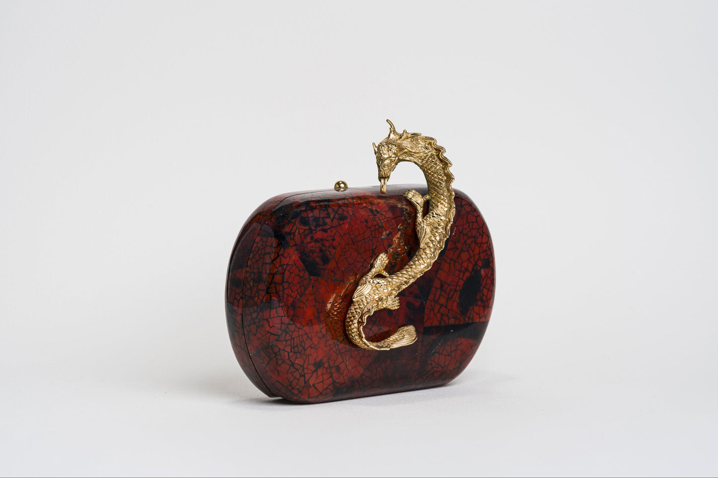 Suzy Wong Minaudière in Red Tab Shell