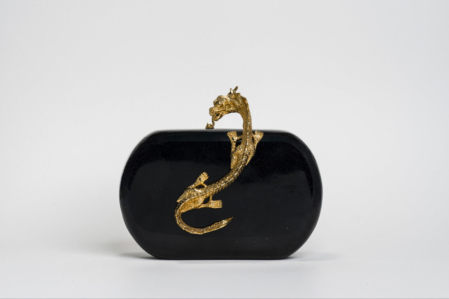Suzy Wong Minaudière in Black Tab Shell