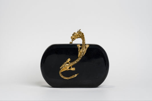 Suzy Wong Minaudière in Black Tab Shell