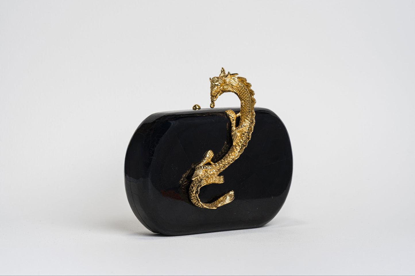 Suzy Wong Minaudière in Black Tab Shell