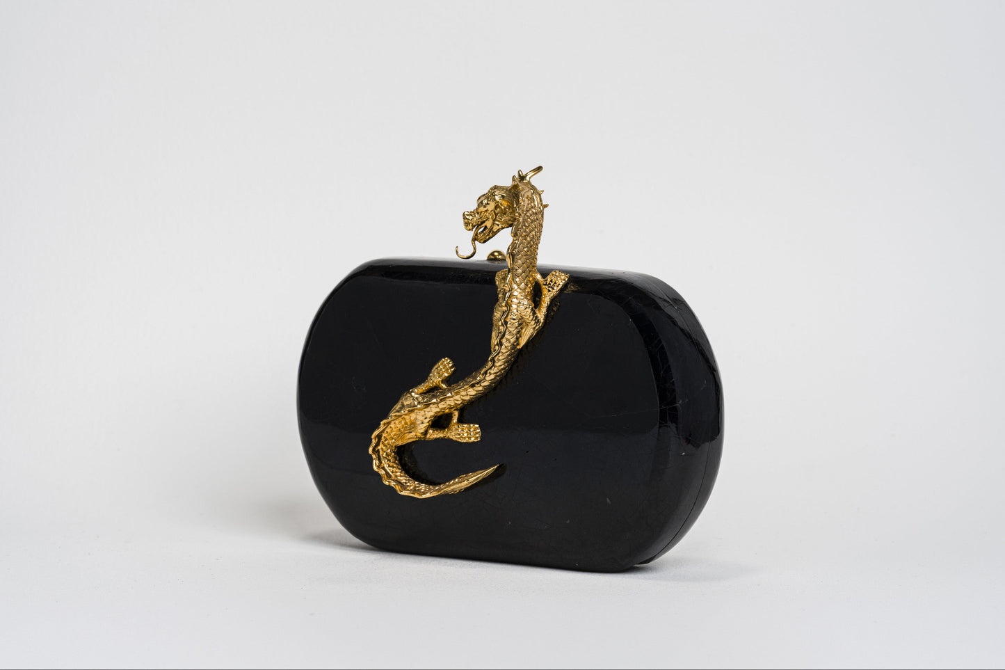 Suzy Wong Minaudière in Black Tab Shell