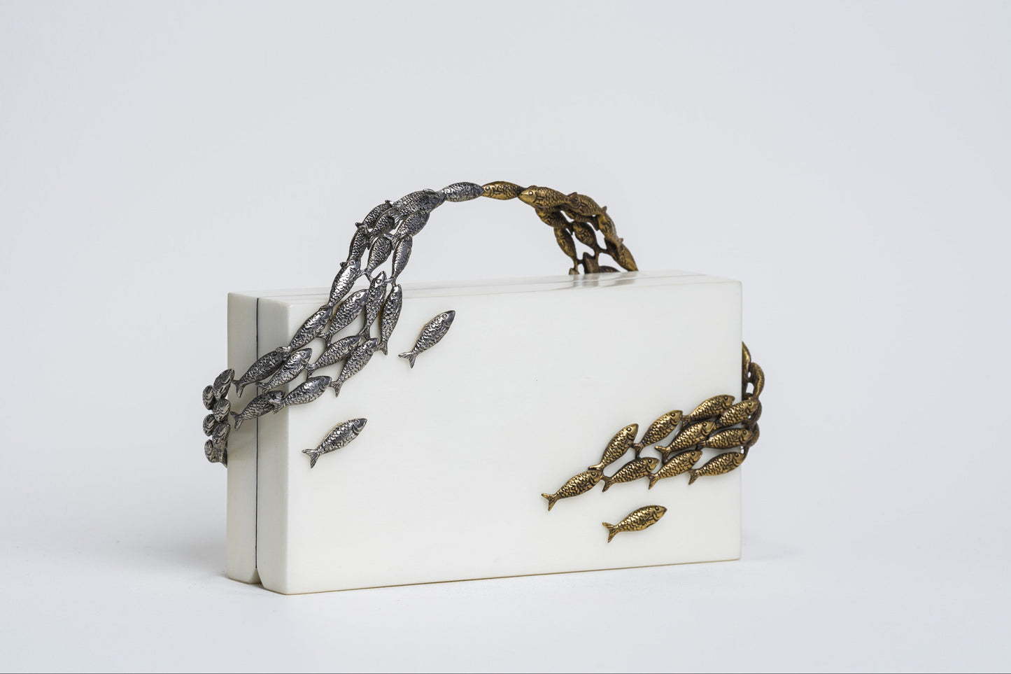 Oceania Minaudiere in White Parchment