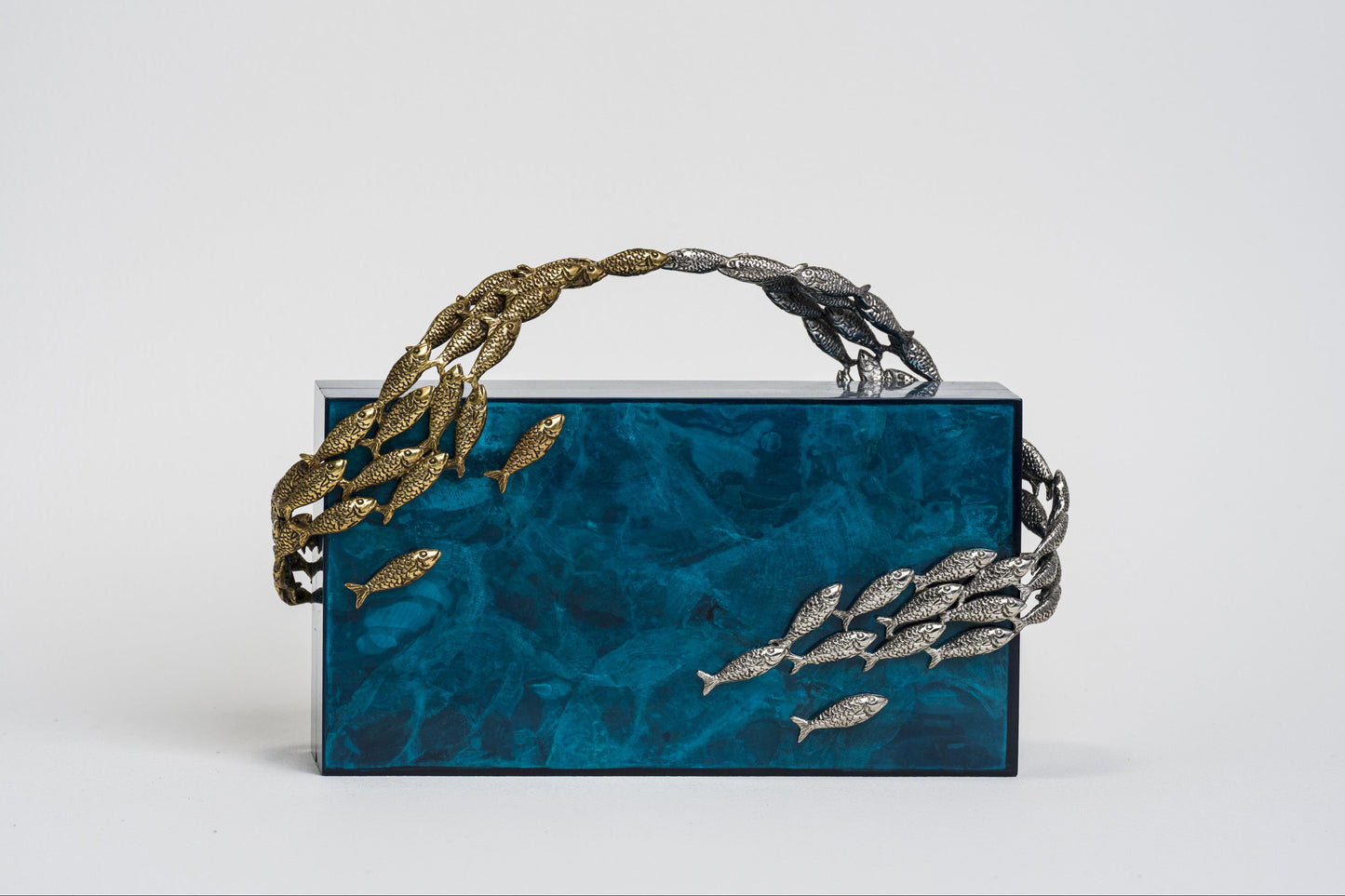 Oceania Minaudiere in Blue Capiz Shell