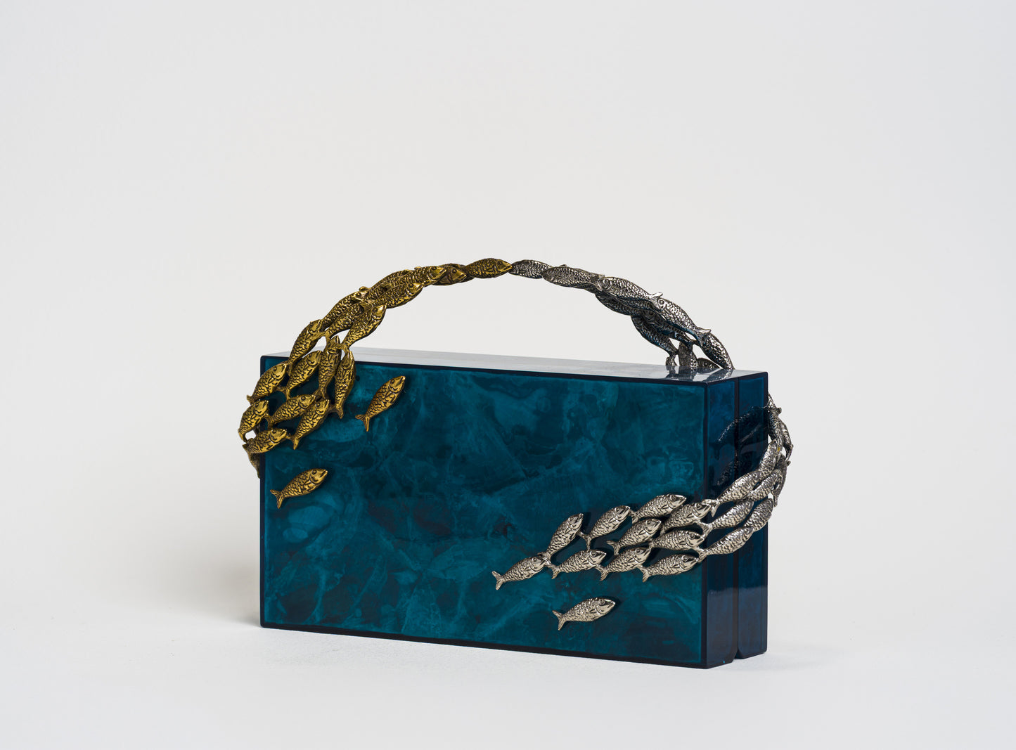Oceania Minaudiere in Blue Capiz Shell