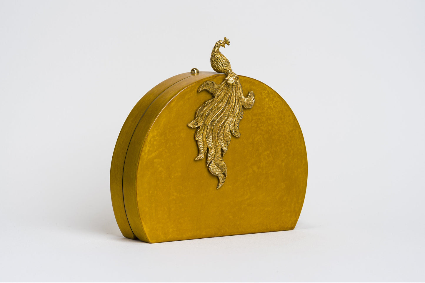 Phoenix Minaudiere in Gold Parchment