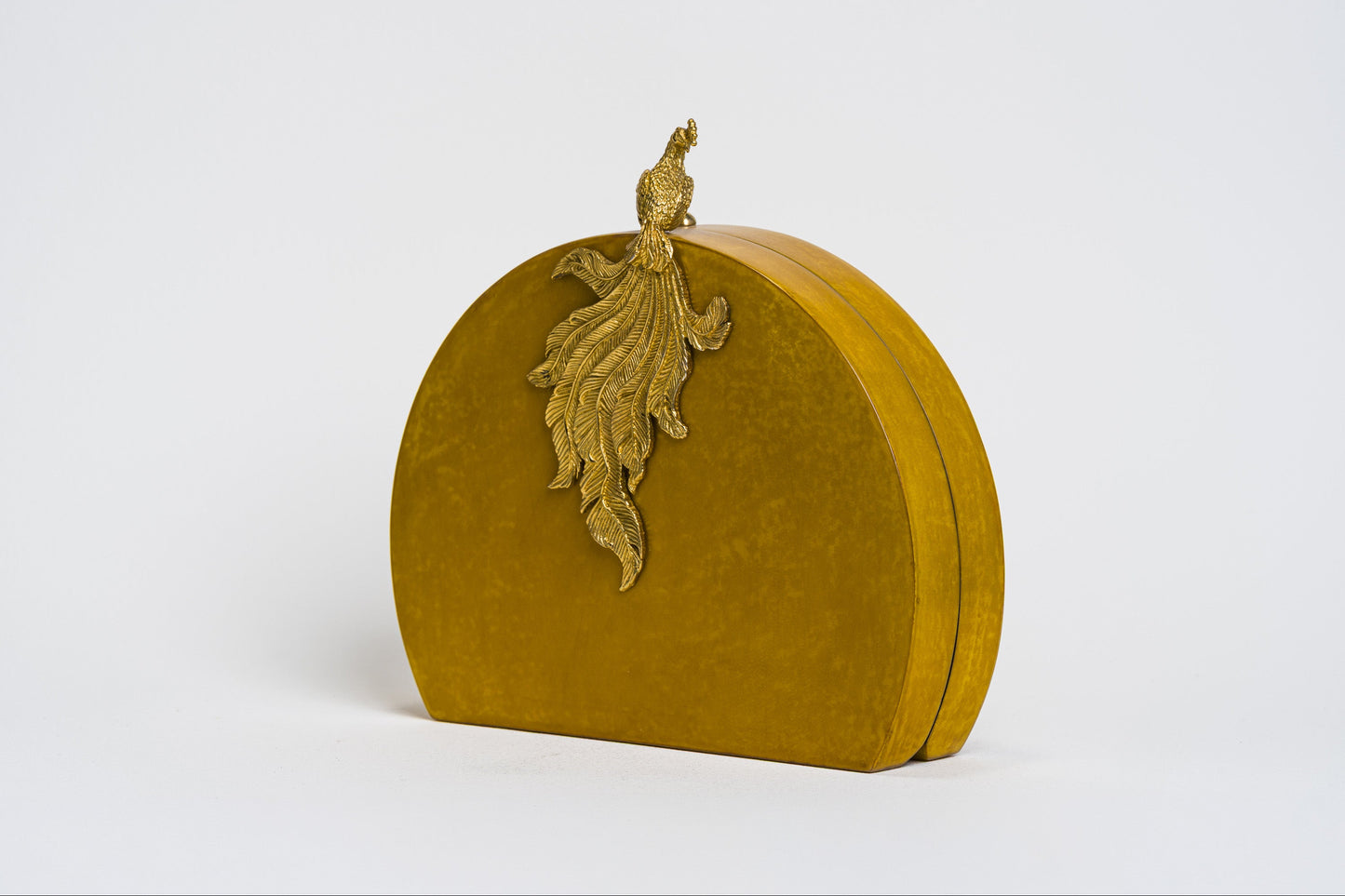 Phoenix Minaudiere in Gold Parchment