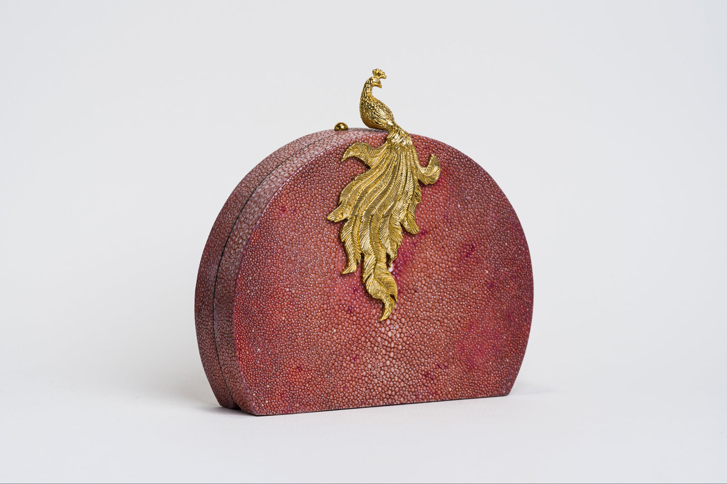 Phoenix Minaudiere in Magenta Shagreen