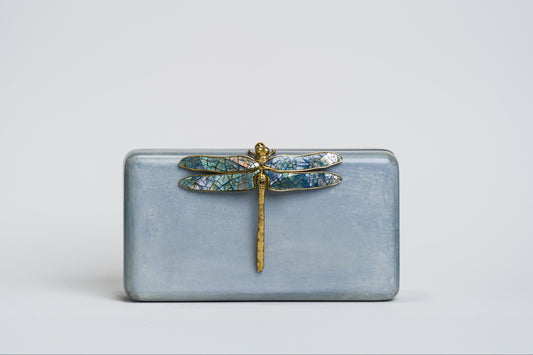 Dragonfly Minaudière Baby Blue Parchment