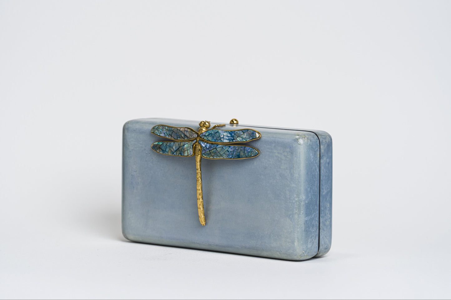 Dragonfly Minaudière Baby Blue Parchment