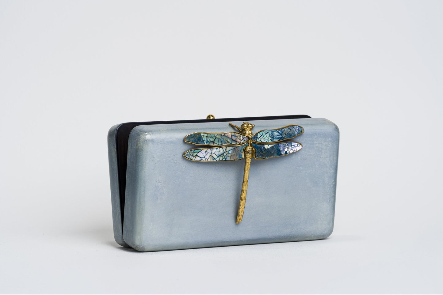 Dragonfly Minaudière Baby Blue Parchment
