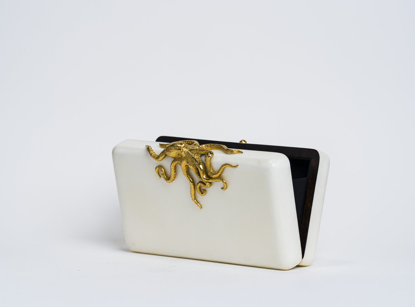 Octi Minaudiere in White Parchment