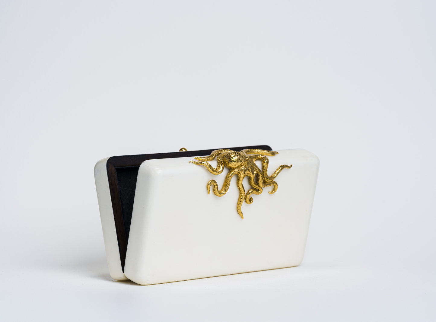 Octi Minaudiere in White Parchment