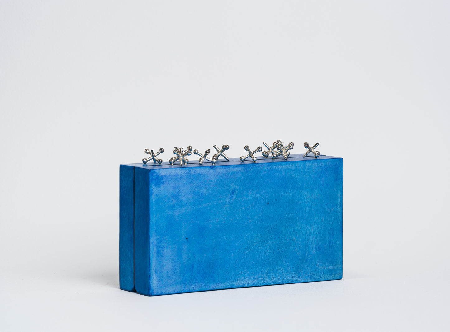 Kelvin Morales x Neil Felipp Minaudiere in Blue Parchment