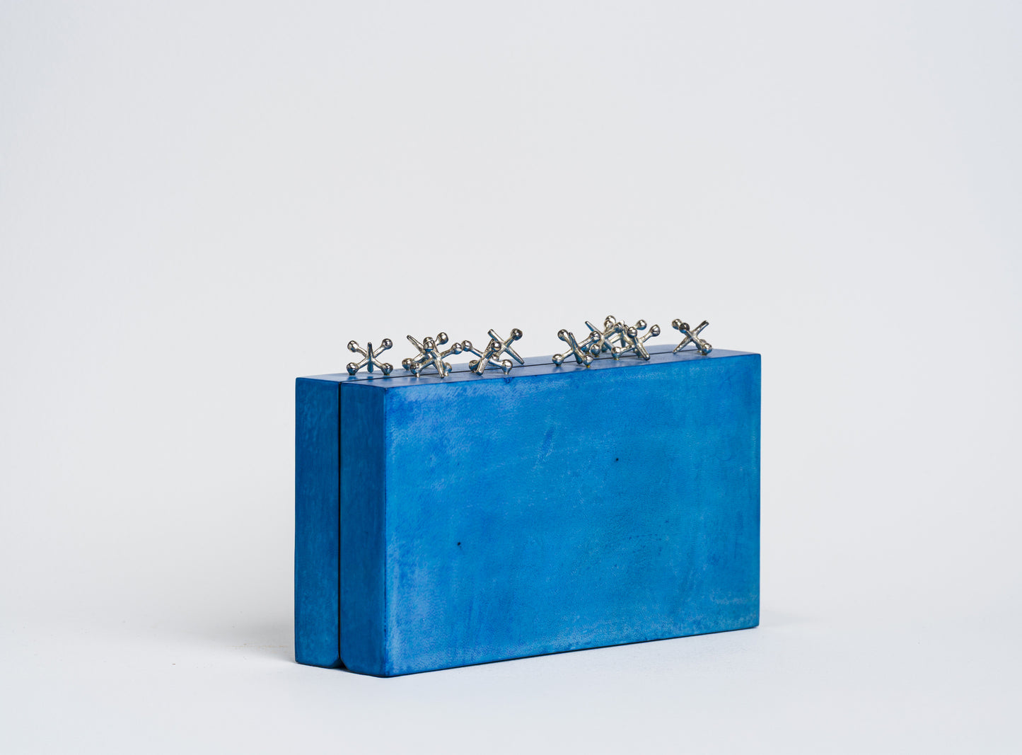 Kelvin Morales x Neil Felipp Minaudiere in Blue Parchment