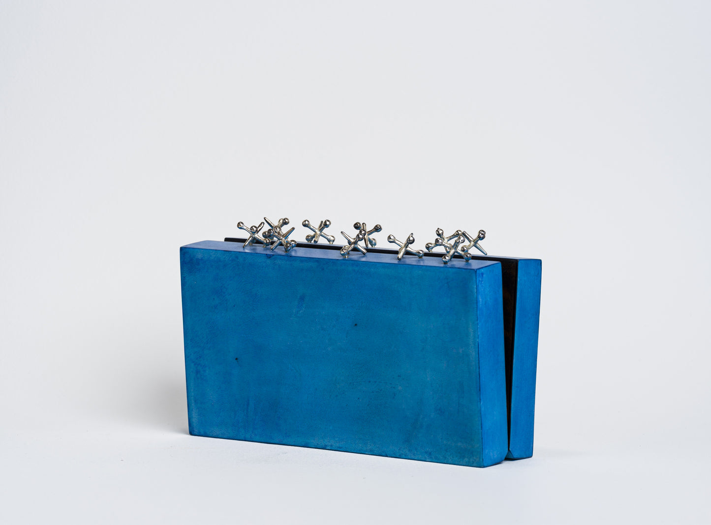 Kelvin Morales x Neil Felipp Minaudiere in Blue Parchment