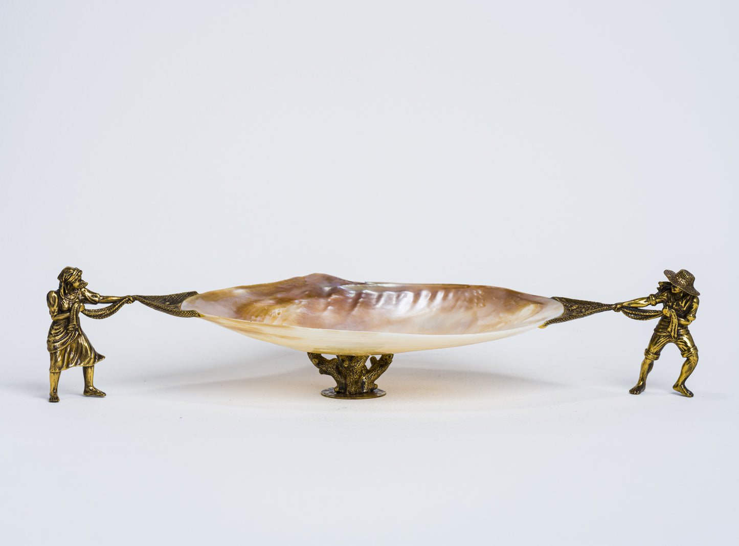 Man & Woman w/Fishing net Candy Dish