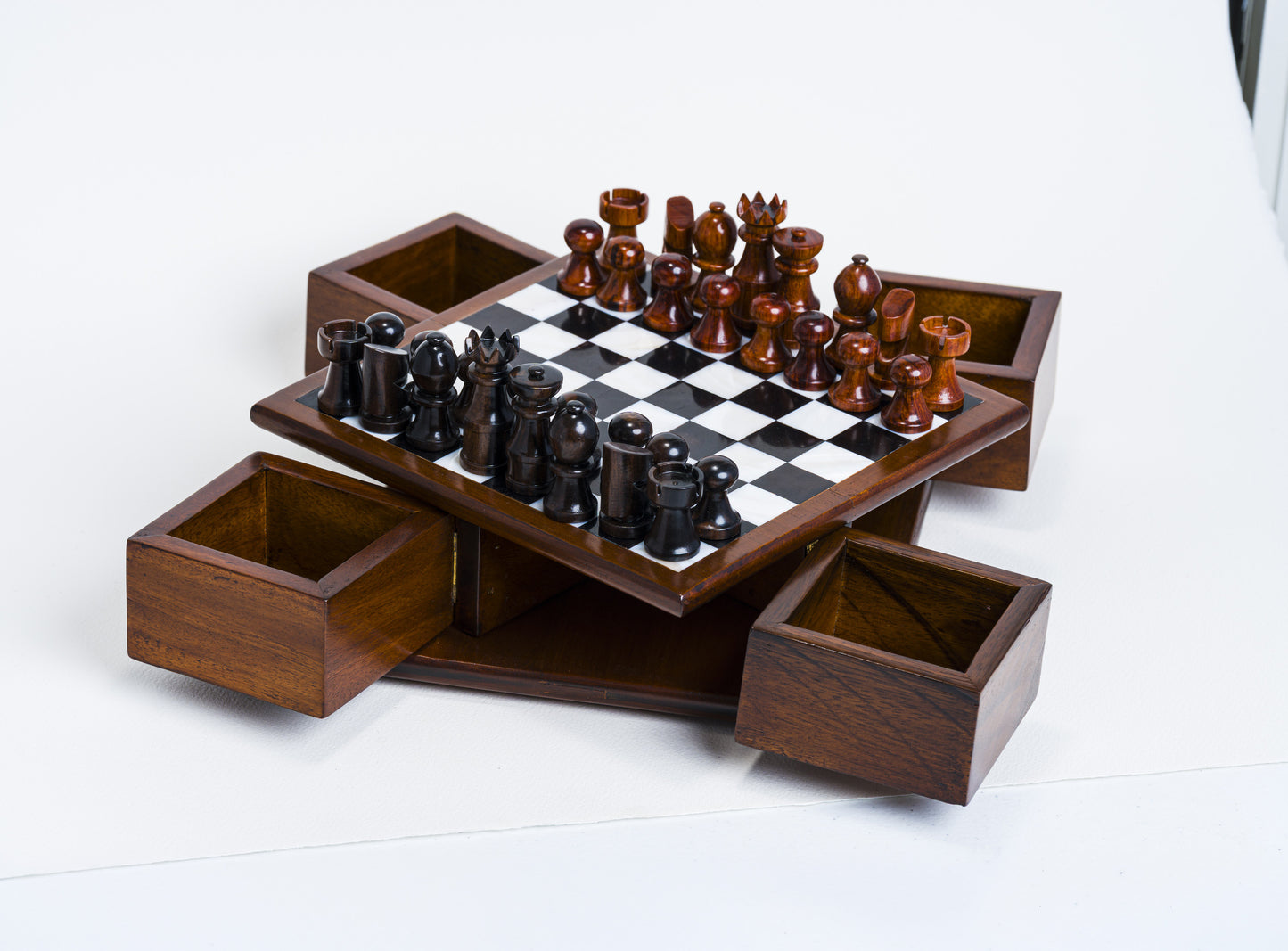 Mini Chess Set in Kamagong/Mahogany finished
