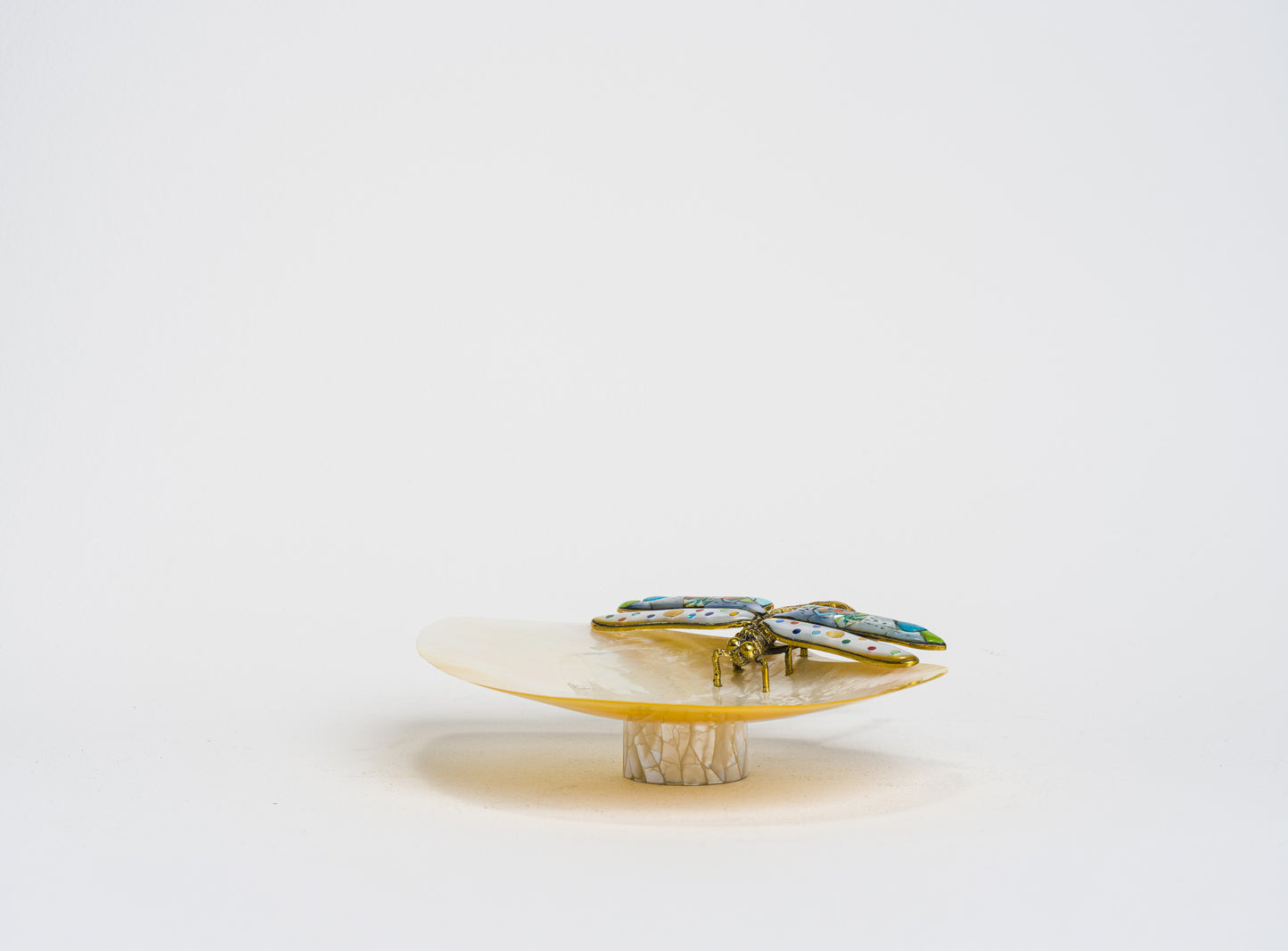 Dragonfly MOP dish in Paua Shell