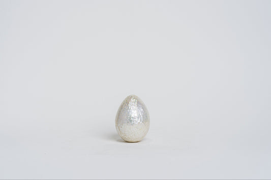 Egg in White MOP Shell