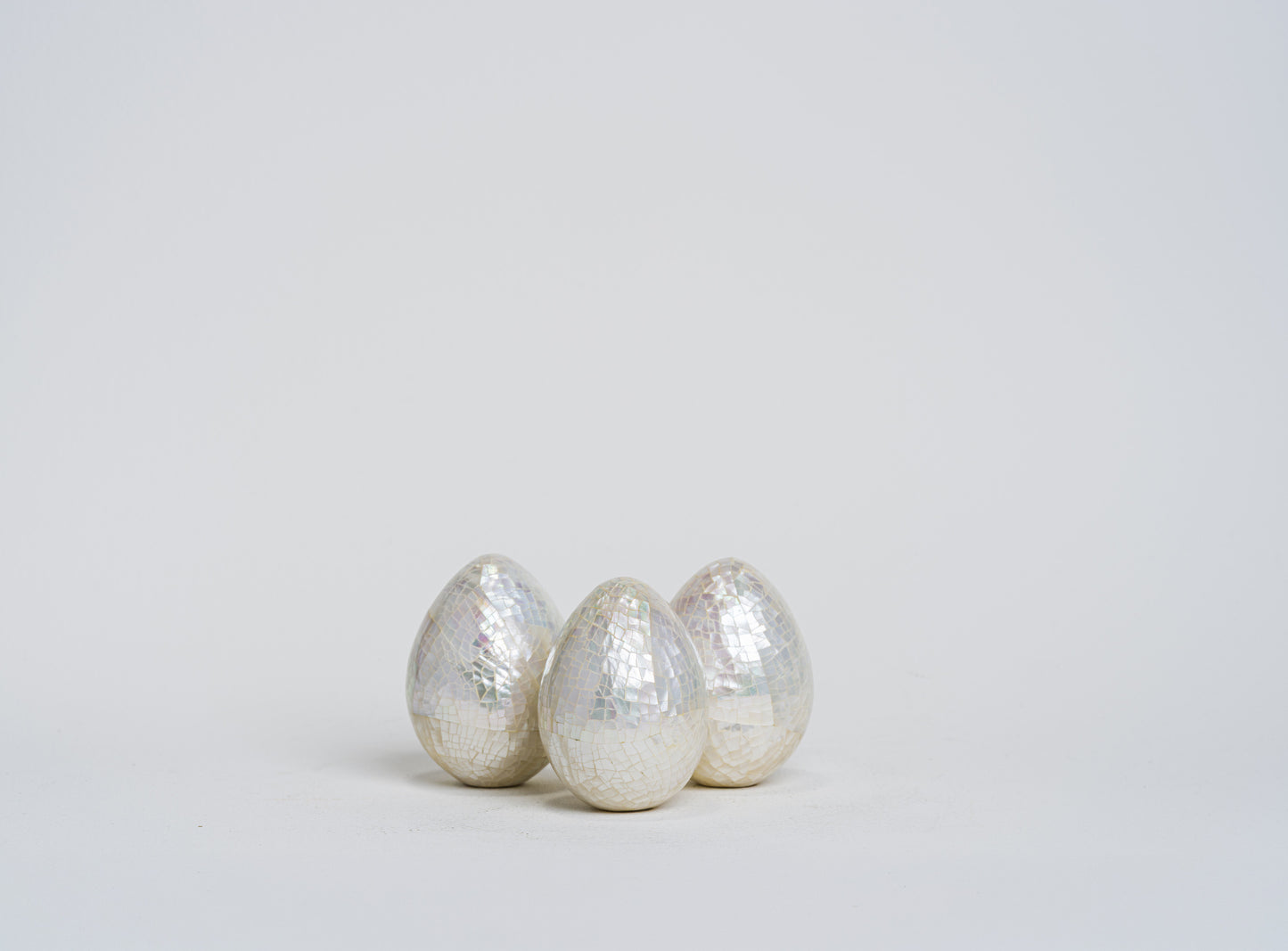 Egg in White MOP Shell