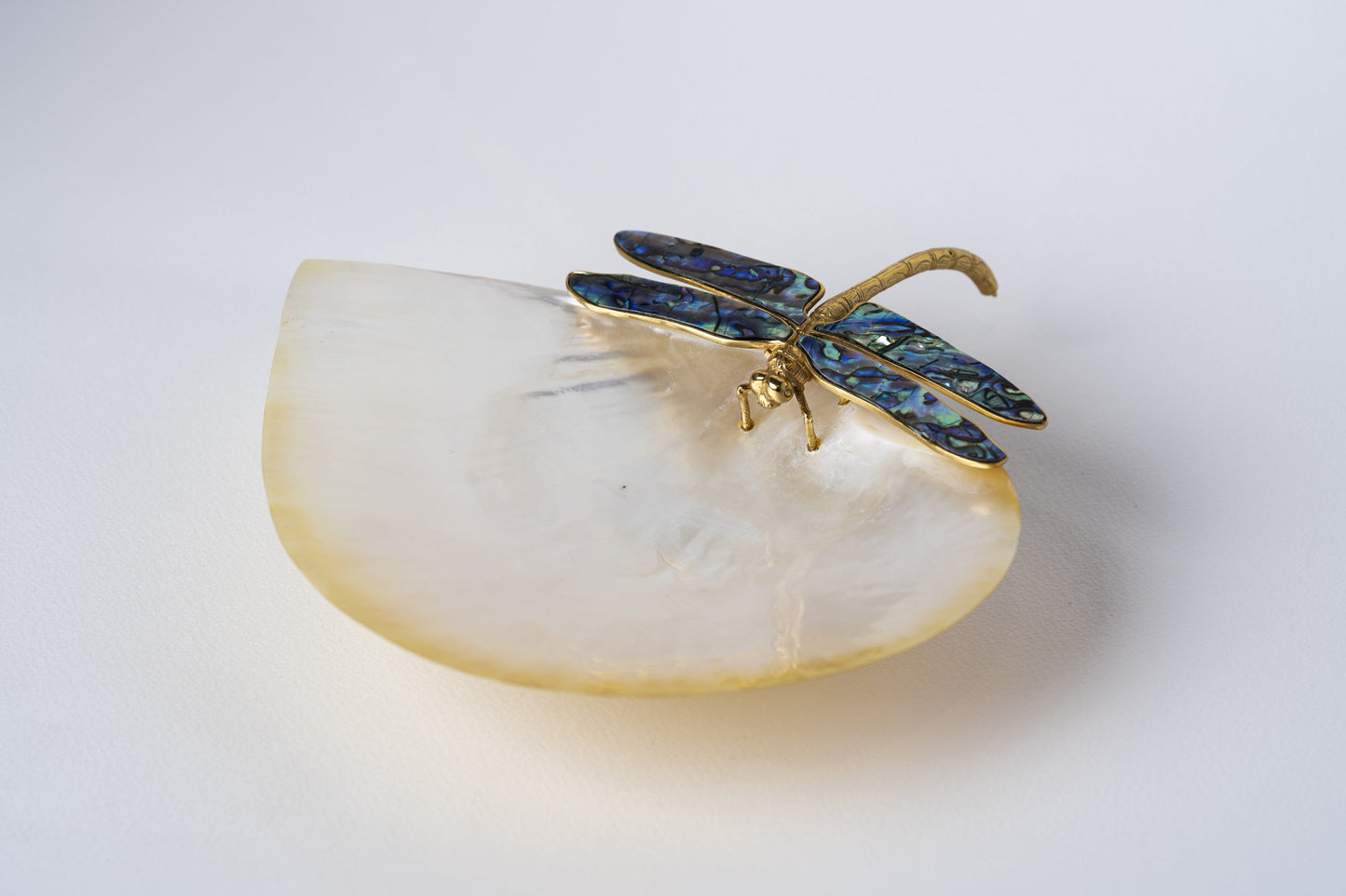 Dragonfly MOP dish in Paua Shell