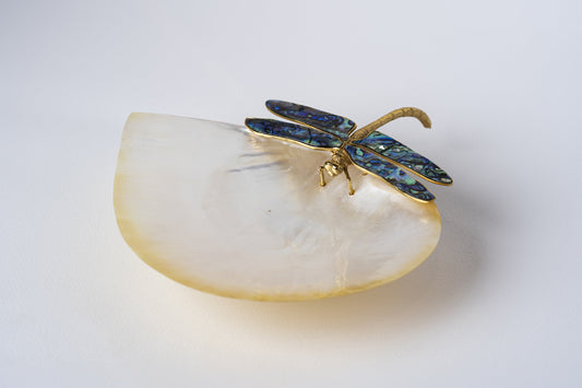 Dragonfly MOP dish in Paua Shell
