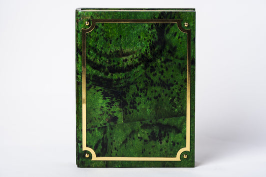 Book Minaudiere in Emerald Green Penn Shell