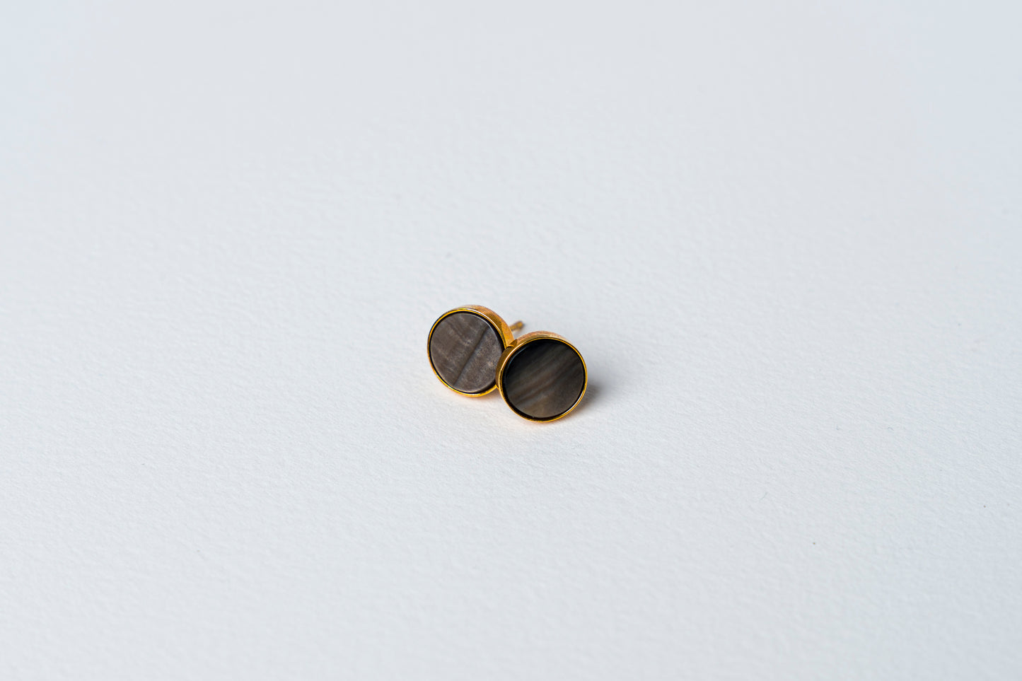 Black MOP Stud Earrings
