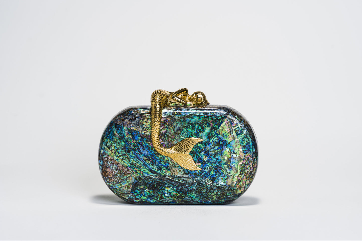 Siren Minaudiere in Paua Shell