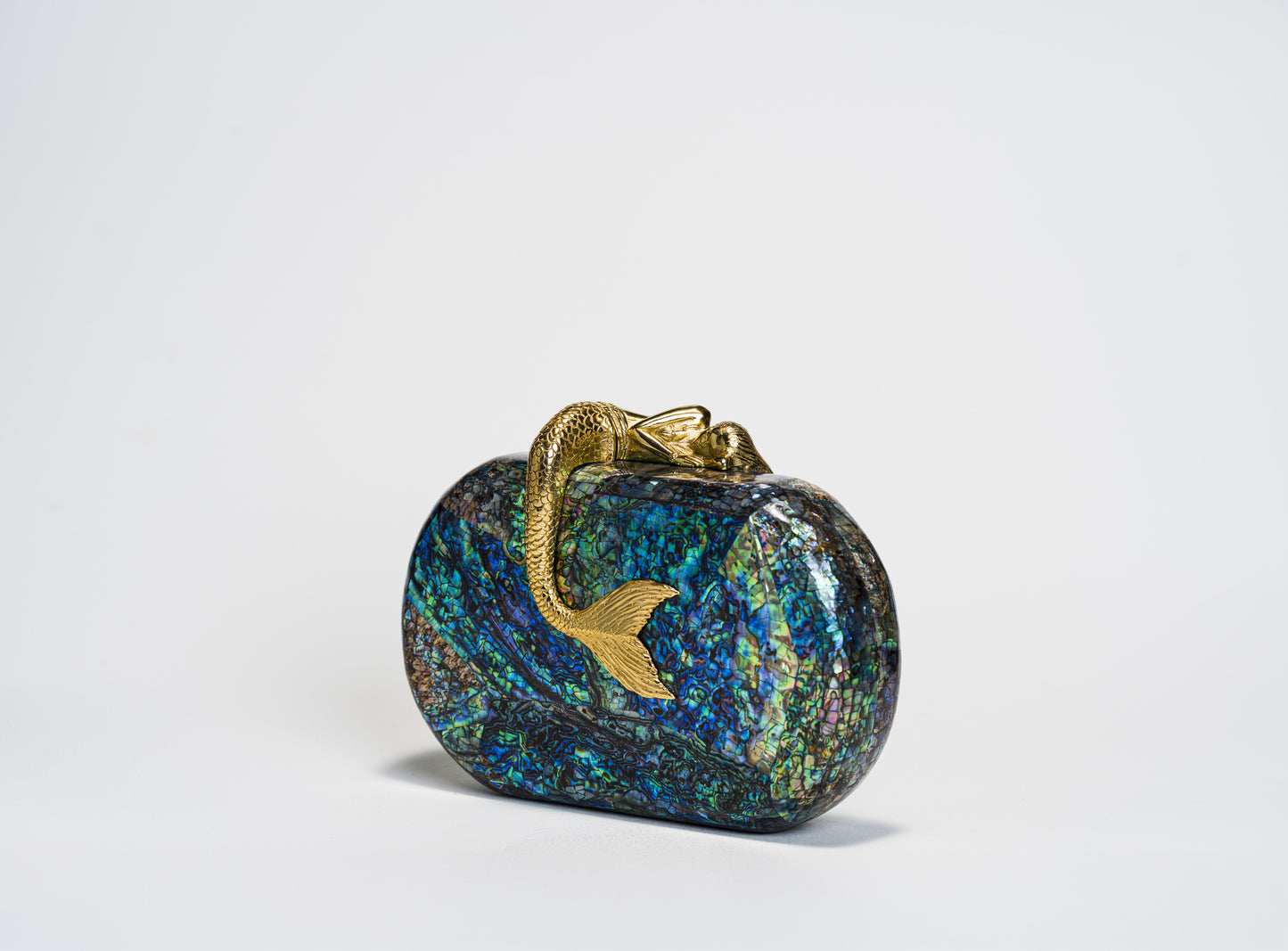 Siren Minaudiere in Paua Shell