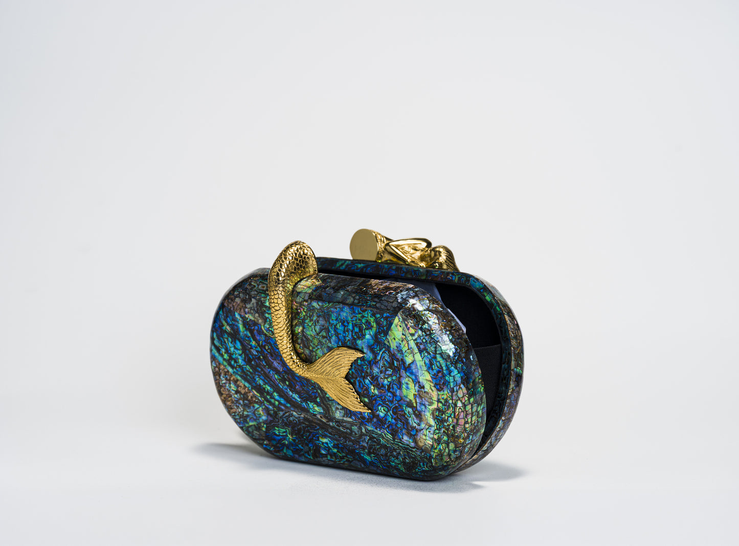 Siren Minaudiere in Paua Shell