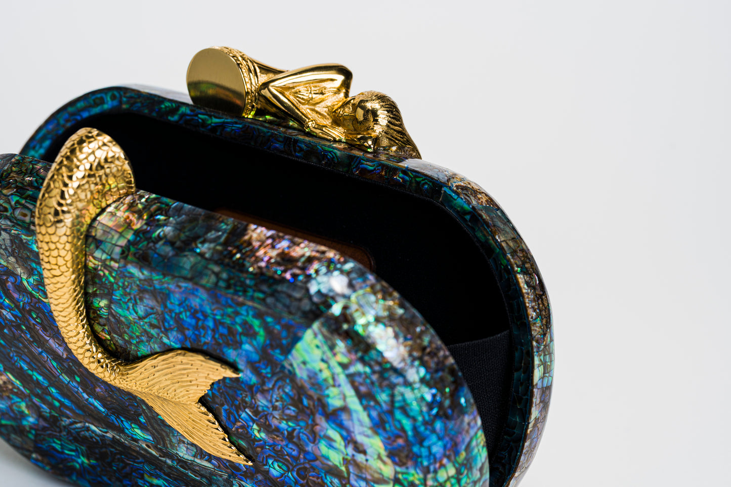 Siren Minaudiere in Paua Shell