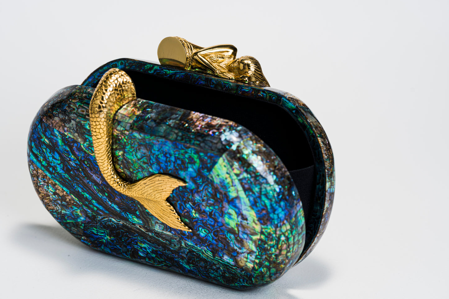 Siren Minaudiere in Paua Shell