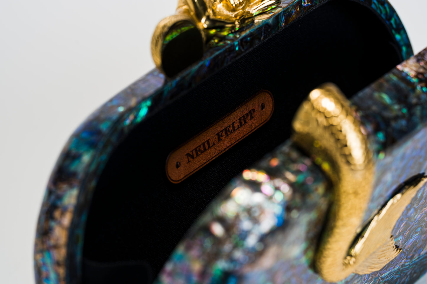 Siren Minaudiere in Paua Shell