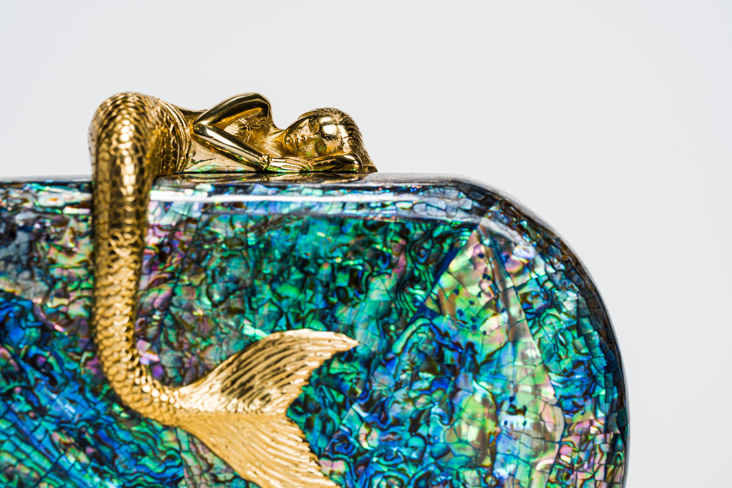 Siren Minaudiere in Paua Shell
